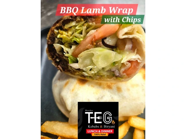 BBQ Lamb Wrap with Chips in Werribee, Melbourne photo 1