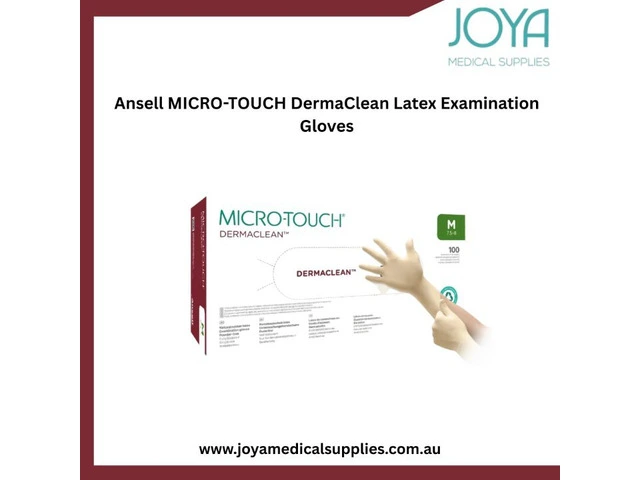 Ansell MICRO-TOUCH DermaClean Latex Examination Gloves - Joya Medical Supplies photo 1