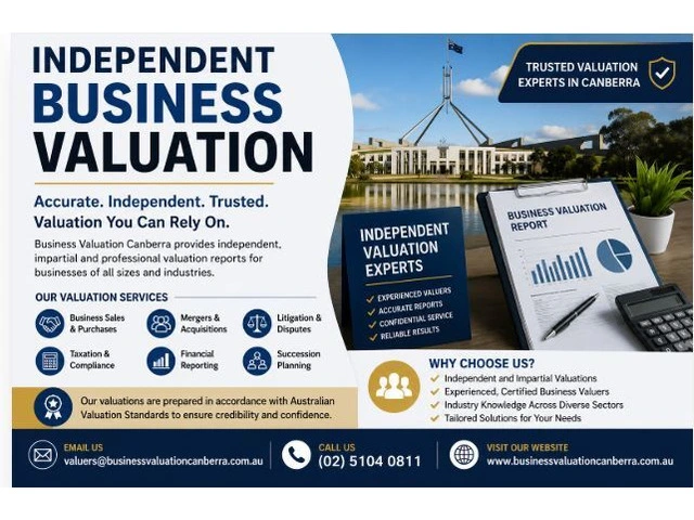 Independent Business Valuation Services in Canberra