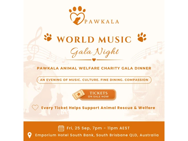 Pawkala Animal Welfare Charity Gala Dinner | World Music Gala Brisbane photo 1
