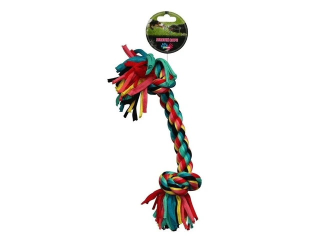 Paw Play Stretch Rope Bone 31 Cm | Durable Dog Rope Toy | VetSupply Australia photo 1