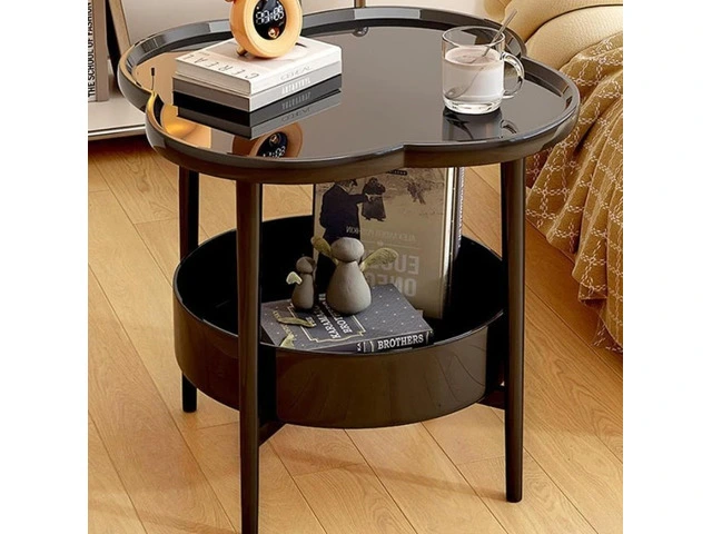 Modern Black Round Side Table for Contemporary Living Spaces photo 1