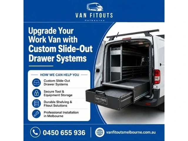 Upgrade Your Work Van with Custom Slide-Out Drawer Systems