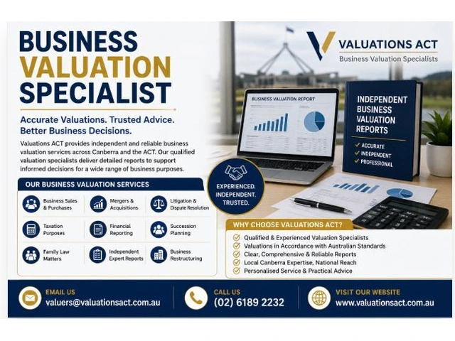 Business Valuation Specialist Services in Canberra
