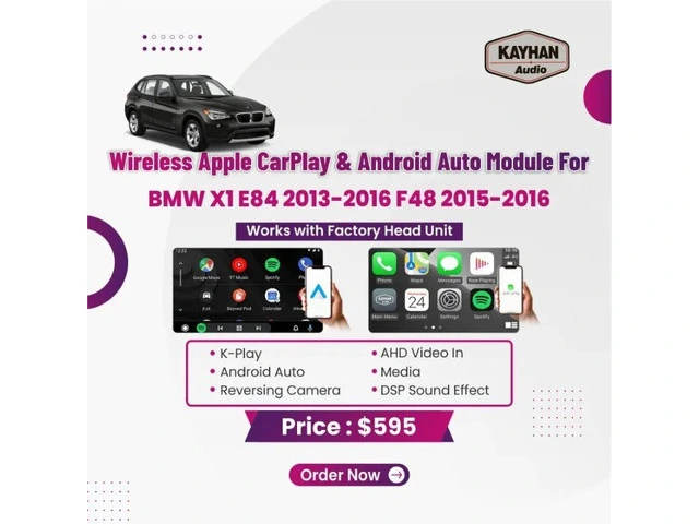 Wireless Apple CarPlay & Android Auto Module For BMW X1 E84 2013-2016