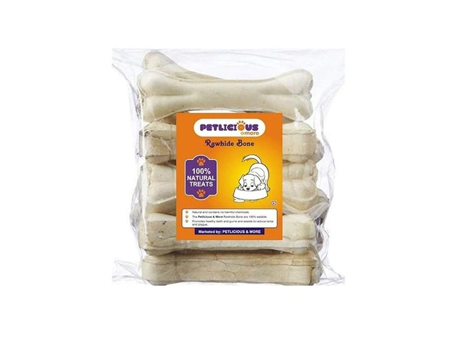 Rawhide Pressed Bones 4 Inch - 30 Pack | Dog Chew Treats | VetSupply Australia photo 1