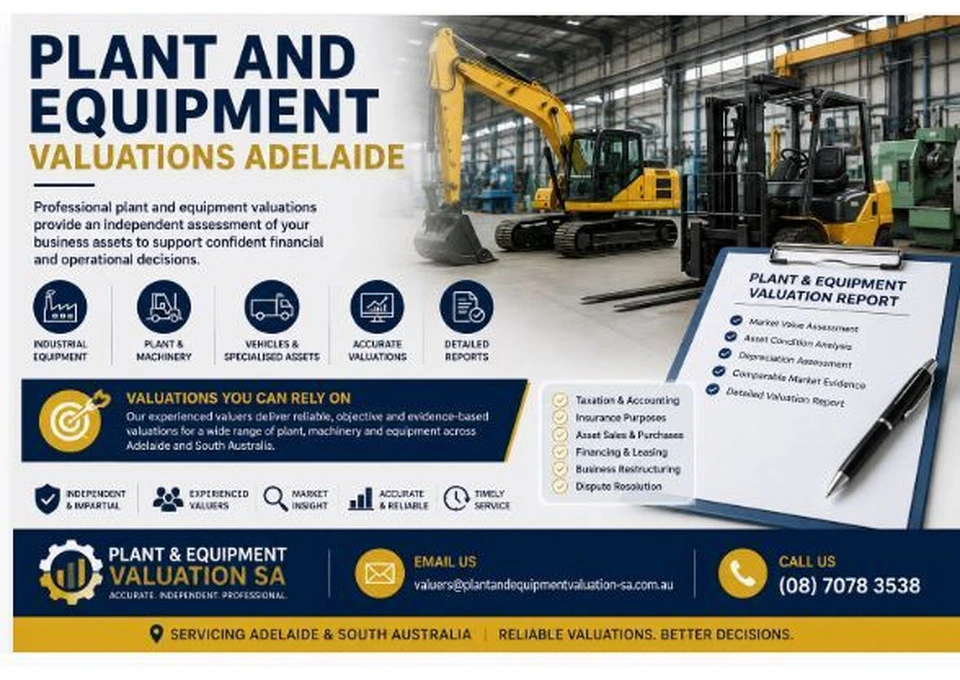 Plant And Equipment Valuations Adelaide | Expert Valuers
