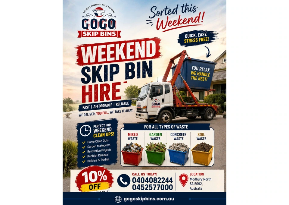 Weekend Soil Skip Bin Hire Adelaide | GoGo Skip Bins photo 1