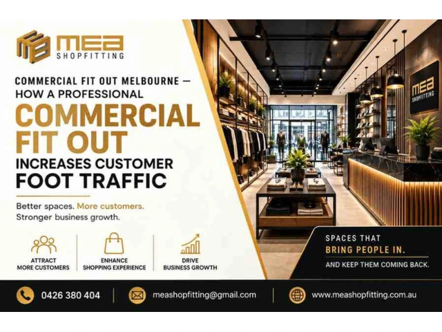 Commercial Fit Out Melbourne | Increase Customer Foot Traffic with MEA Shopfitting
