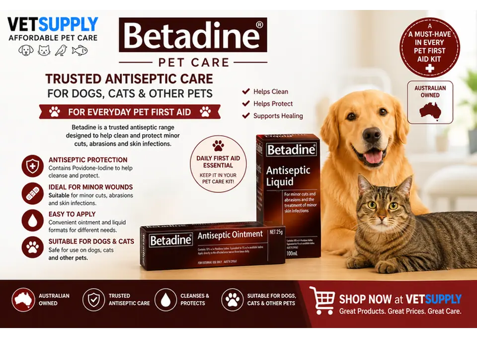 Betadine Pet Antiseptic & Wound Care Products Australia | VetSupply photo 1