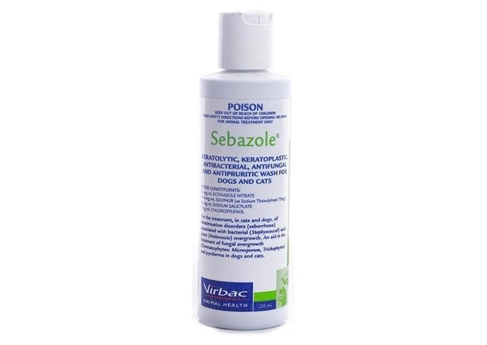 Sebazole Medicated Shampoo for Dogs & Cats 250ml | VetSupply Australia
