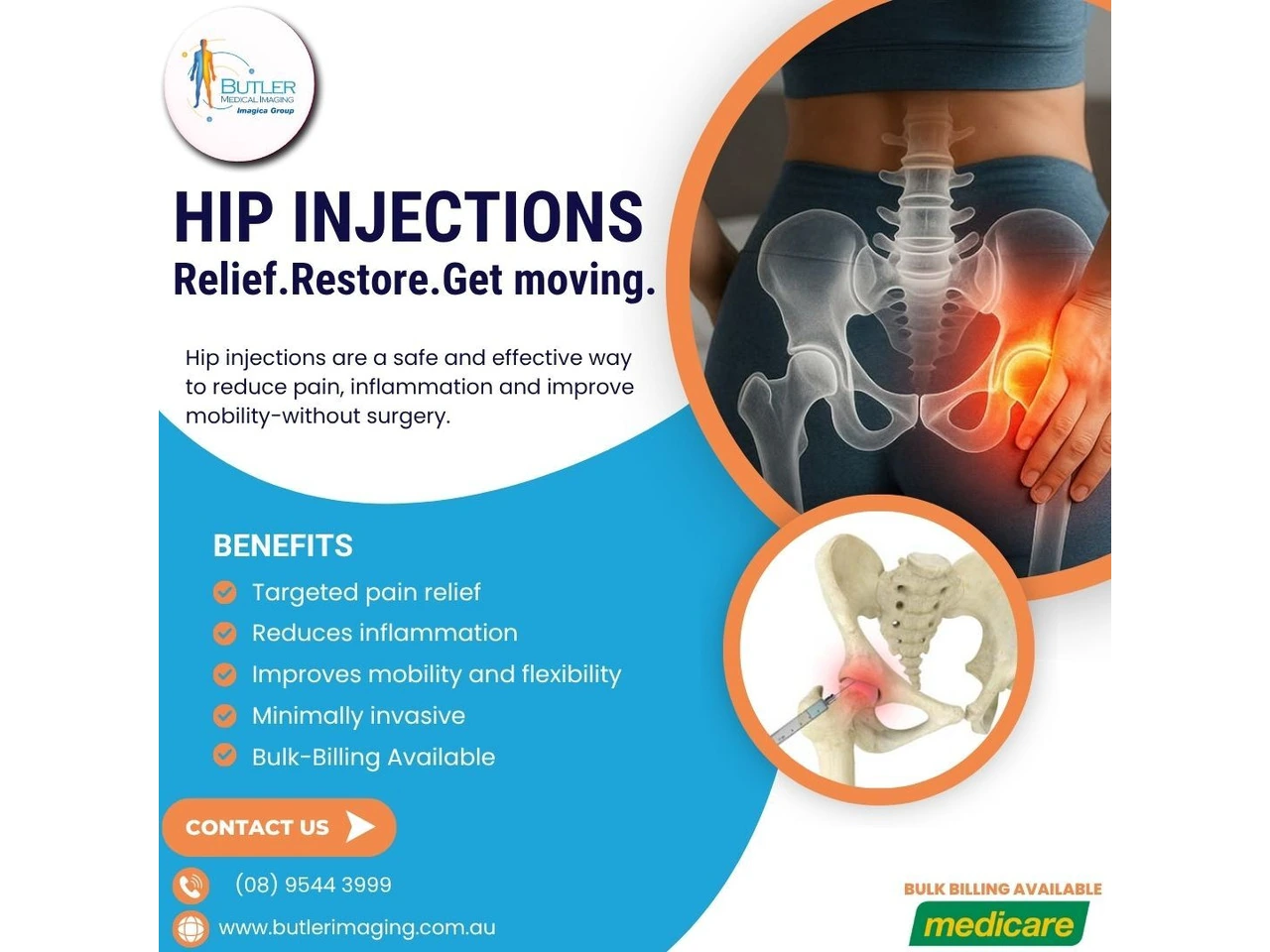 Hip Injections at Butler Medical Imaging. (08) 9544 3999 photo 1