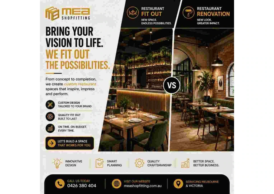 Restaurant Fit Out & Renovation Melbourne | MEA Shopfitting photo 1