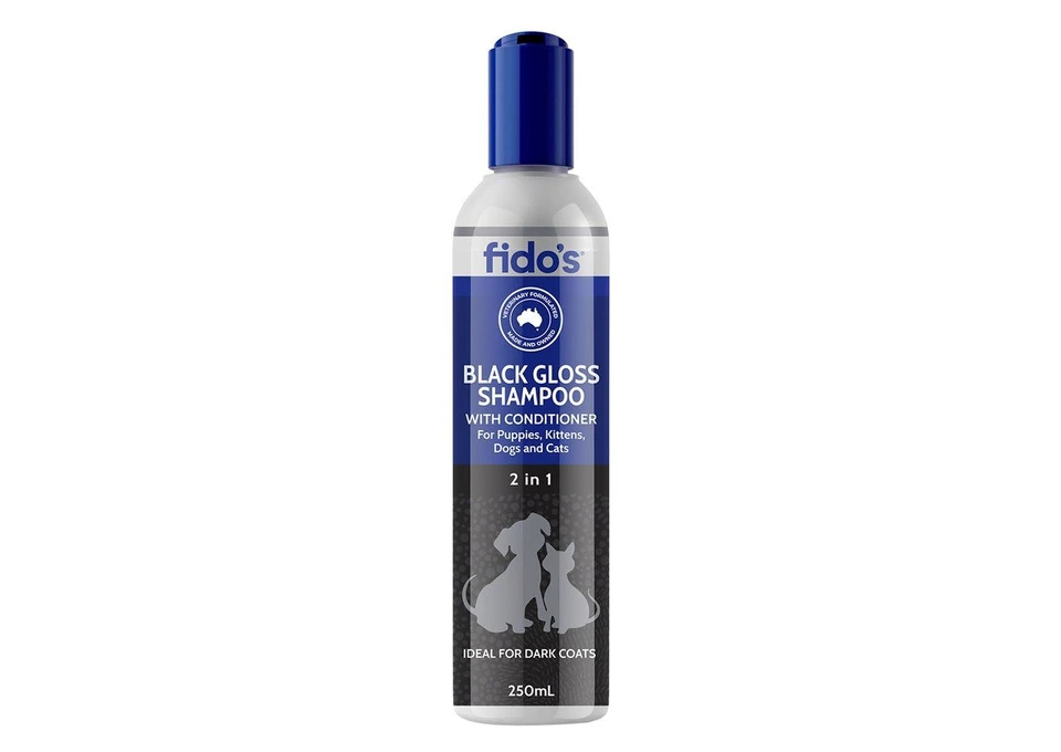 Fido's Black Gloss Shampoo for Dogs 250ml | Coat Colour & Shine | VetSupply photo 1