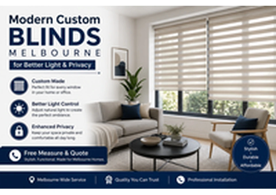 Modern Custom Blinds Melbourne for Better Light & Privacy photo 1