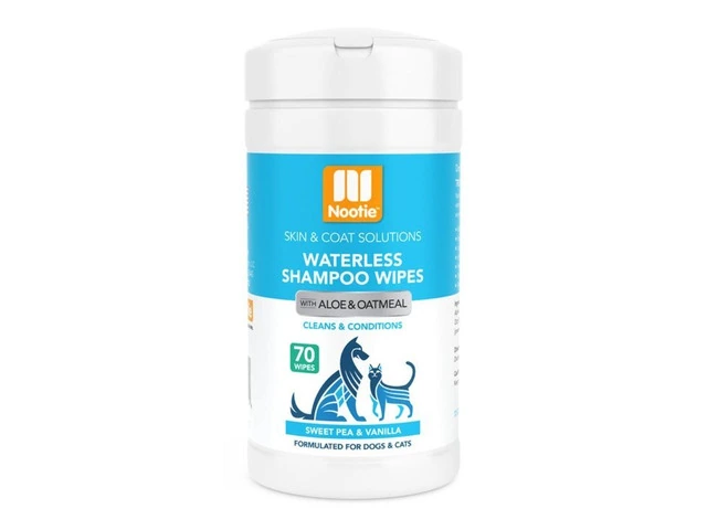 Nootie Waterless Shampoo Wipes Sweet Pea & Vanilla for Dogs & Cats 70 Wipes photo 1