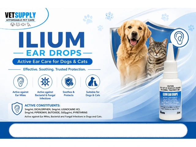 Ilium Ear Drops for Dogs and Cats photo 1