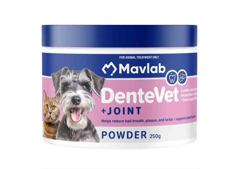 Mavlab DenteVet + JOINT Joint & Dental Support Powder 250g | VetSupply Australia