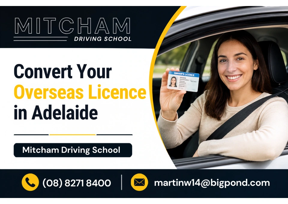Convert Your Overseas Licence in Adelaide | Mitcham Driving School photo 1