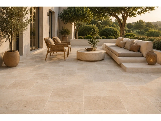 Bring Timeless Warmth to Outdoor Spaces with Ivory Travertine Tiles photo 1