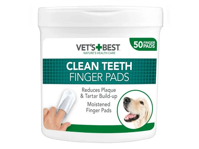 Vet's Best Clean Teeth Finger Pads For Dogs & Cats 50 Pieces | VetSupply Australia