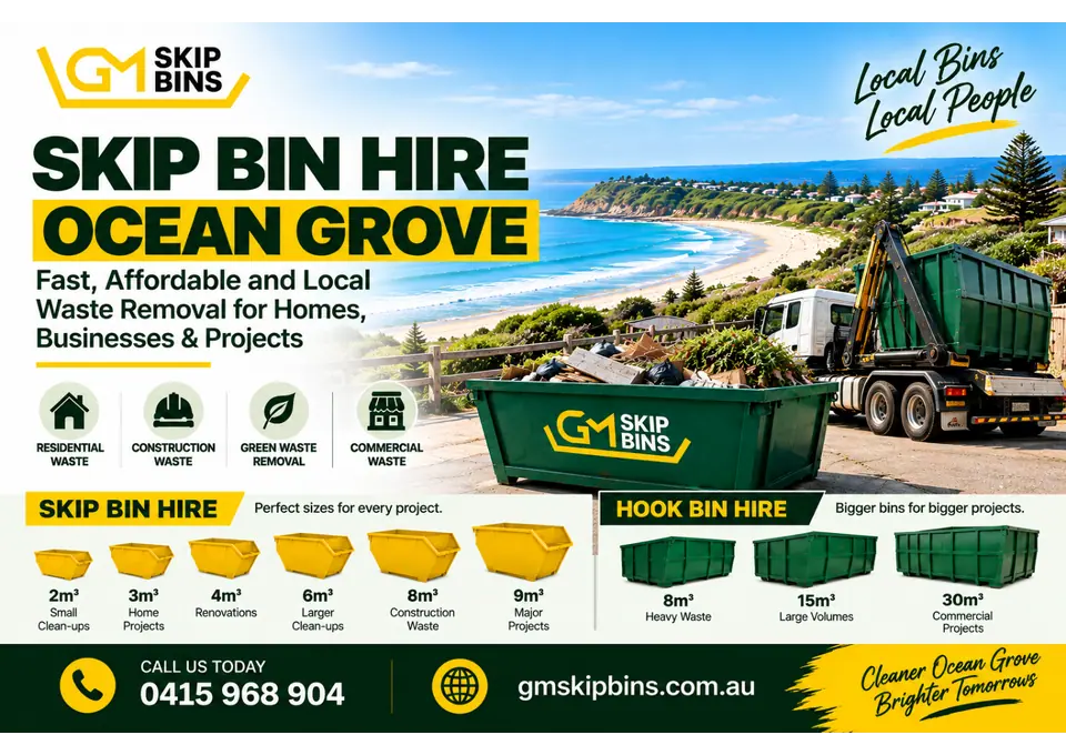 SKIP BIN HIRE OCEAN GROVE — GM SKIP BINS