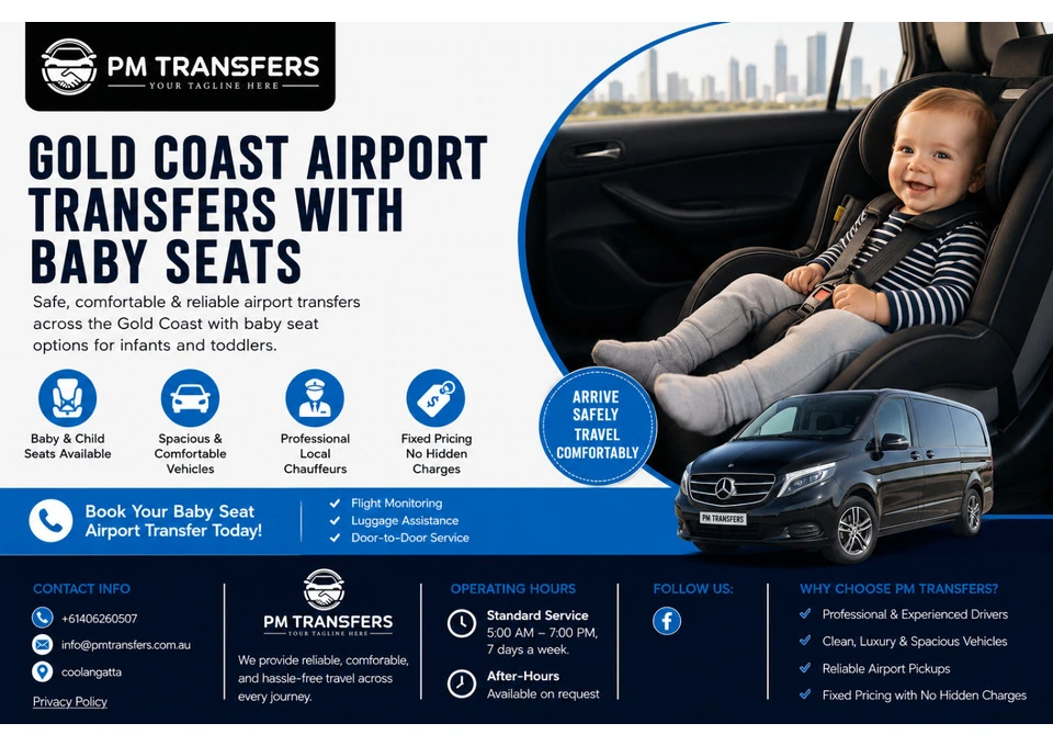 Gold Coast Airport Transfers With Baby Seats for Safer Family Journeys photo 1