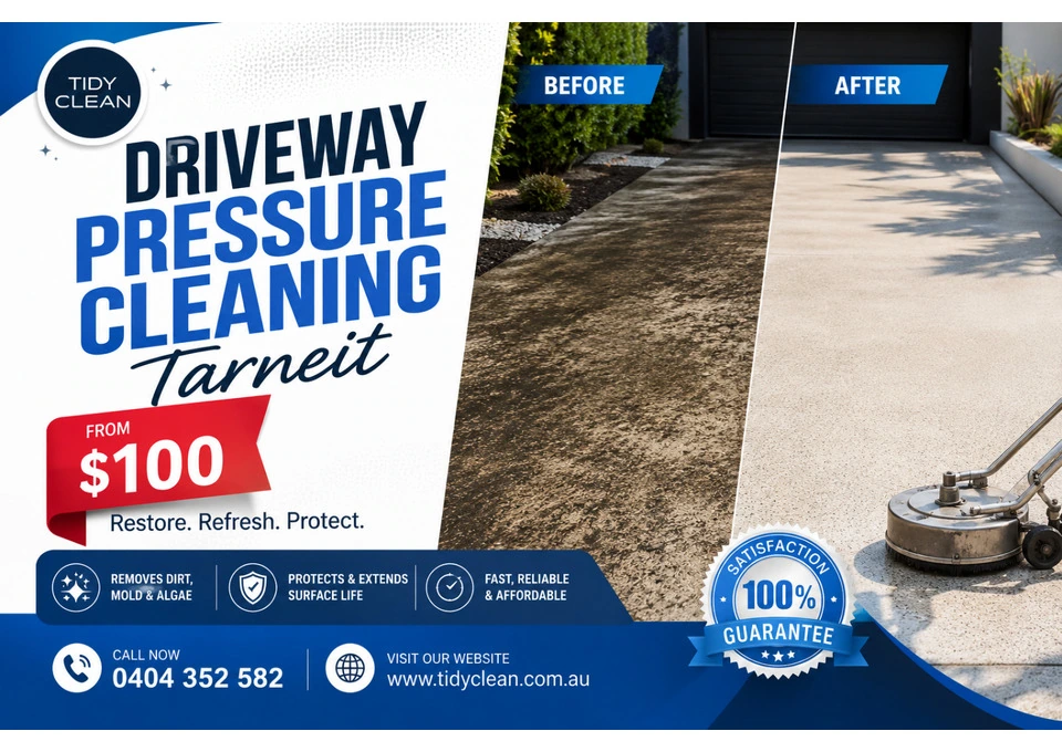 Driveway Pressure Cleaning Tarneit – From $100 photo 1
