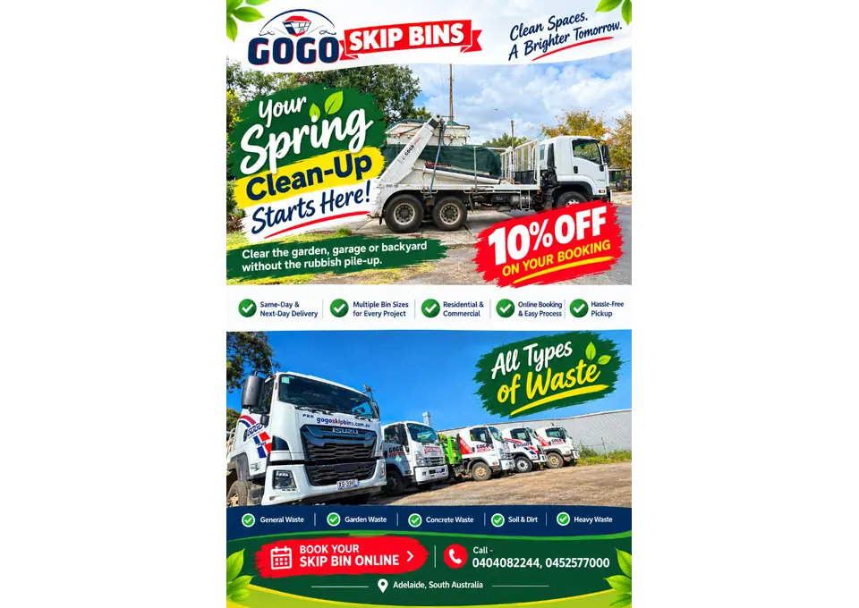Fast Green Waste Removal Adelaide for Quick Garden Clean-Ups | GoGo Skip Bins photo 1
