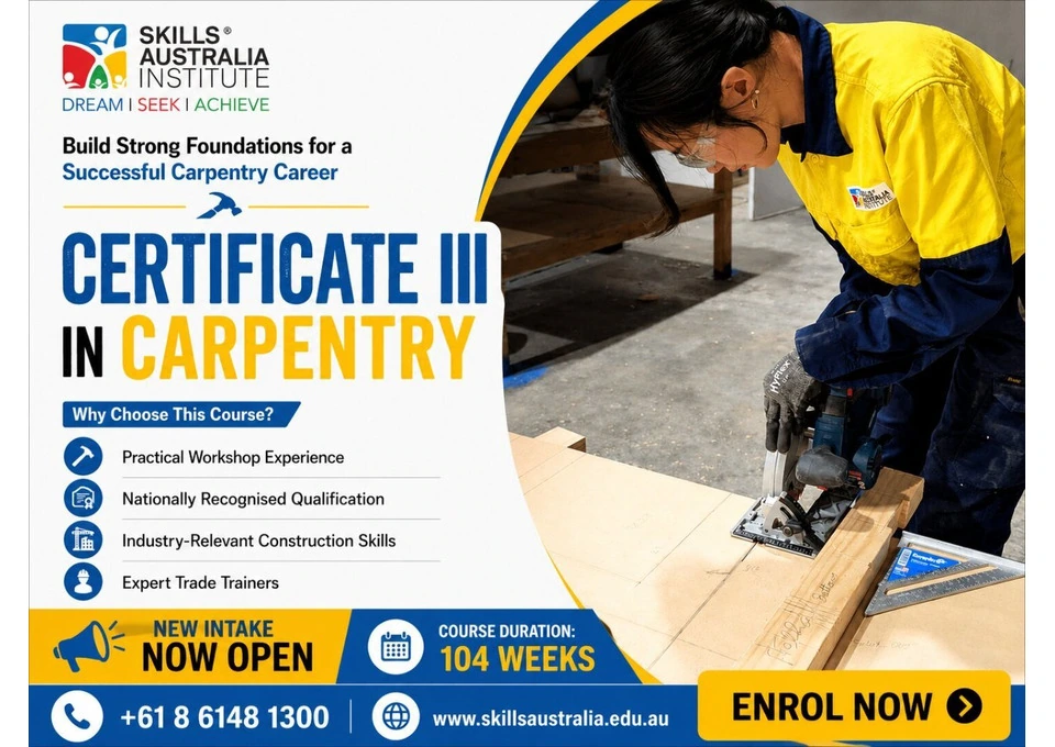 Apply Now for CPC30220 Certificate III in Carpentry photo 1