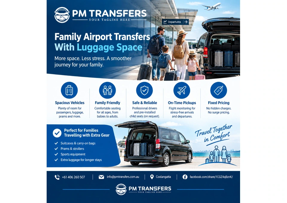 Family Airport Transfers With Extra Luggage Space