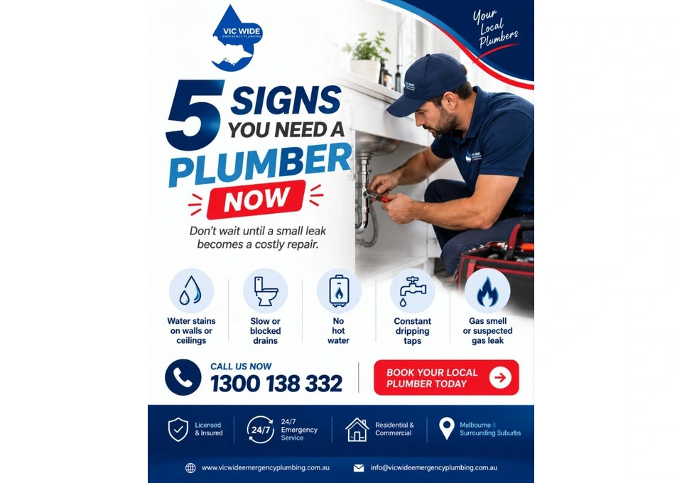 5 Signs You Need a Plumber Now – Vic Wide Emergency Plumbing Melbourne photo 1