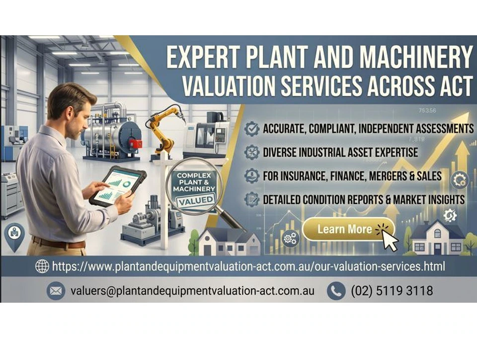 Expert Plant and Machinery Valuer Services Across ACT