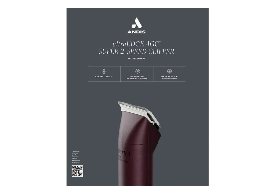 Andis Super 2 Speed UltraEdge AGC Grooming Clipper for Dogs Burgundy | VetSupply