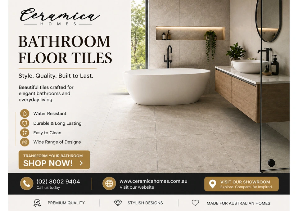 Transform Your Bathroom with Beautiful Floor Tiles photo 1