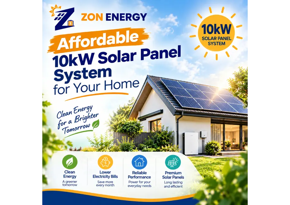 Affordable 10kW Solar Panel System for Your Home photo 1