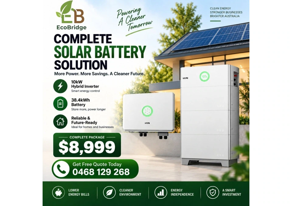 ⚡ Complete Solar Battery Package – $8,999 Installed | EcoBridge photo 1