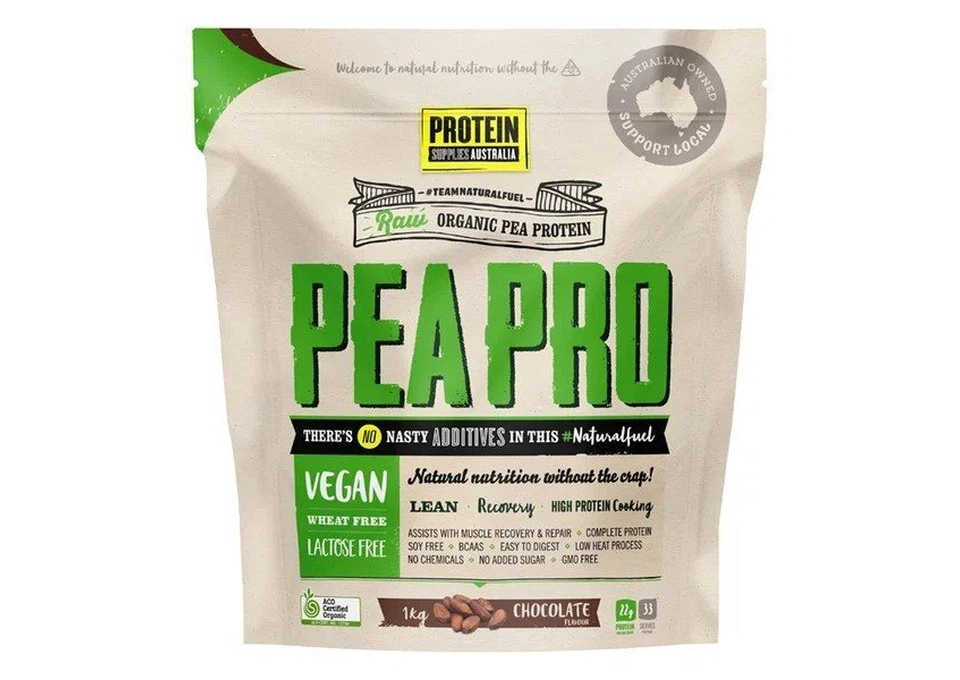 Organic Pea Protein Powder Chocolate – 1 kg photo 1