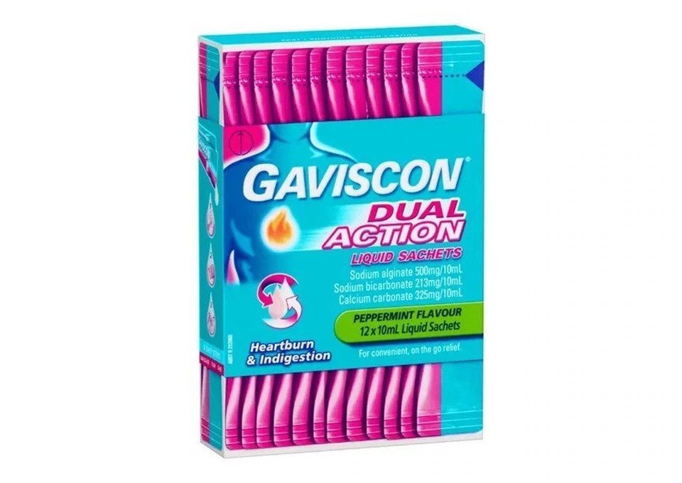 Gaviscon Dual Action Liquid Sachets Peppermint 12 x 10ml photo 1