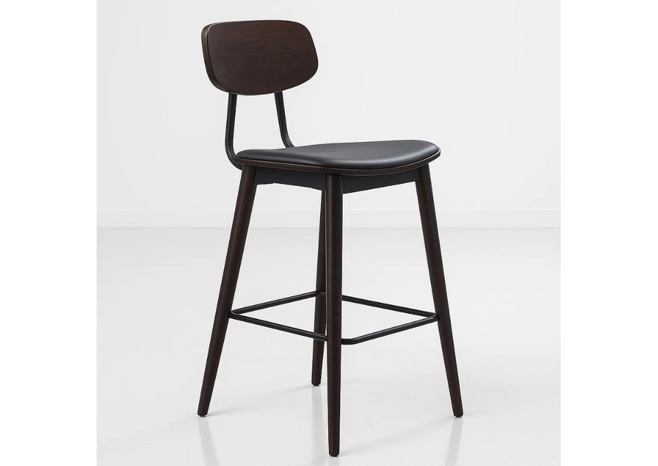 Austin Wenge Barstool With Vinyl Comfort for Busy Venues photo 1