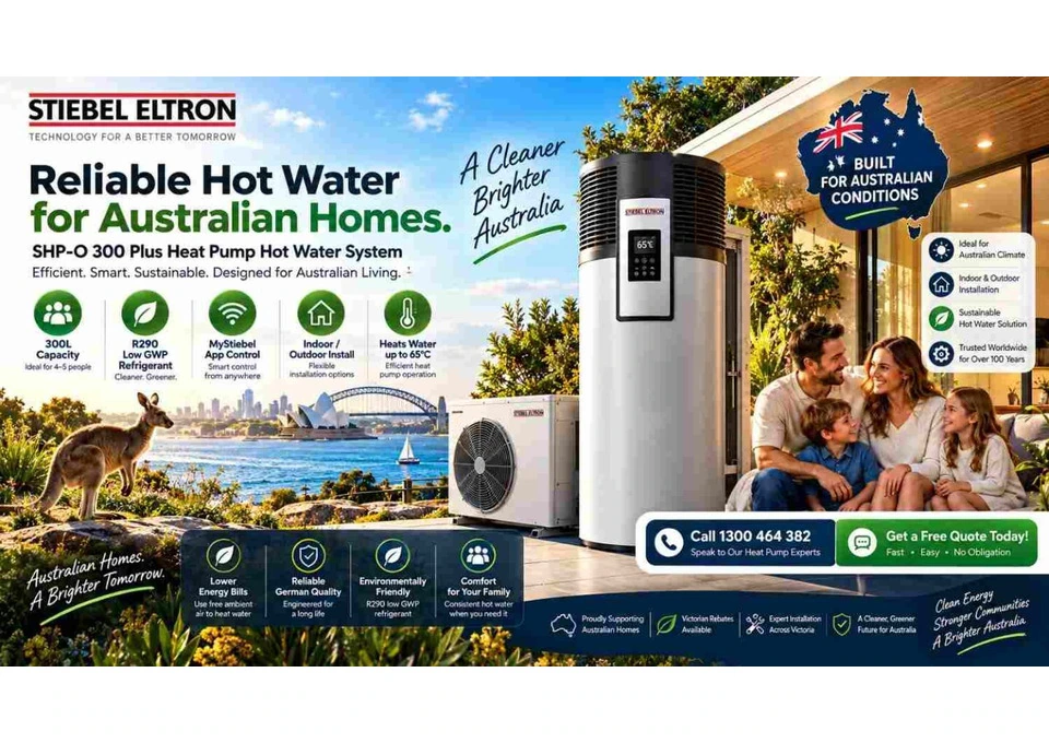 Stiebel Eltron SHP-O 300 Plus Smart 300L Heat Pump Hot Water System photo 1