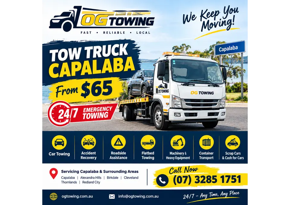 Tow Truck Capalaba From $65 | 24/7 Emergency Towing | OG Towing photo 1