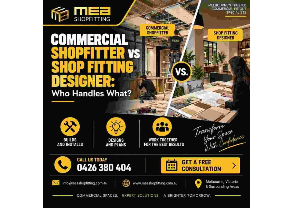 Commercial Shopfitter vs Shop Fitting Designer – Who Handles What?