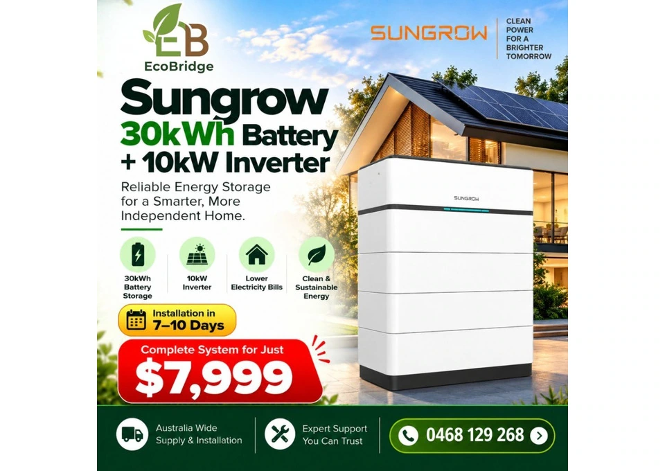 Sungrow 30kWh Battery + 10kW Inverter – $7,999 photo 1