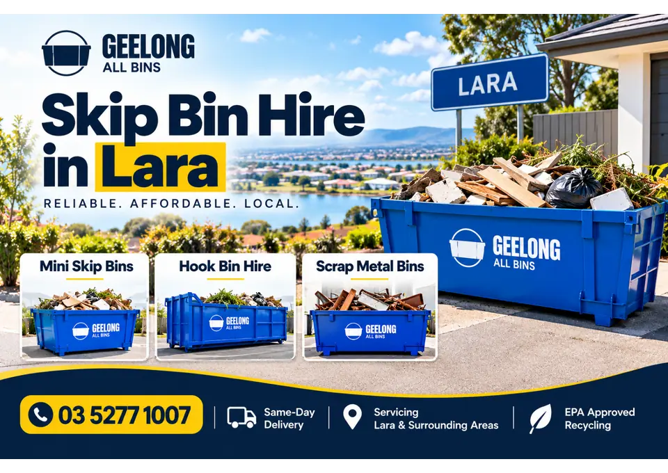 Skip Bin Hire Lara | Mini Skips to Hook Bins | From $320 | Same-Day Delivery photo 1