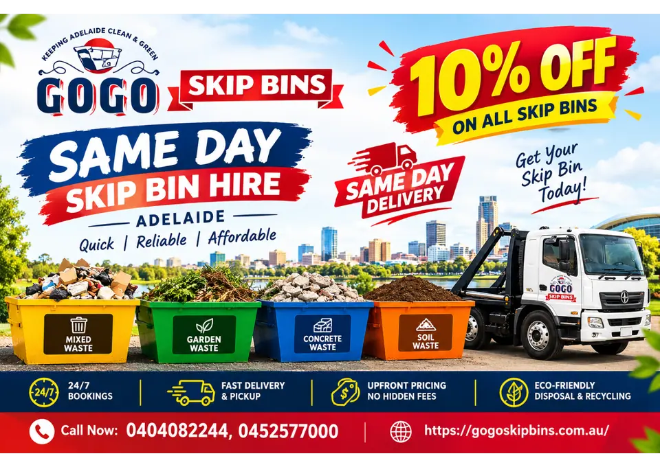 Garden Waste Skip Bin Hire Adelaide for Weekend Clean-Ups | GoGo Skip Bins photo 1