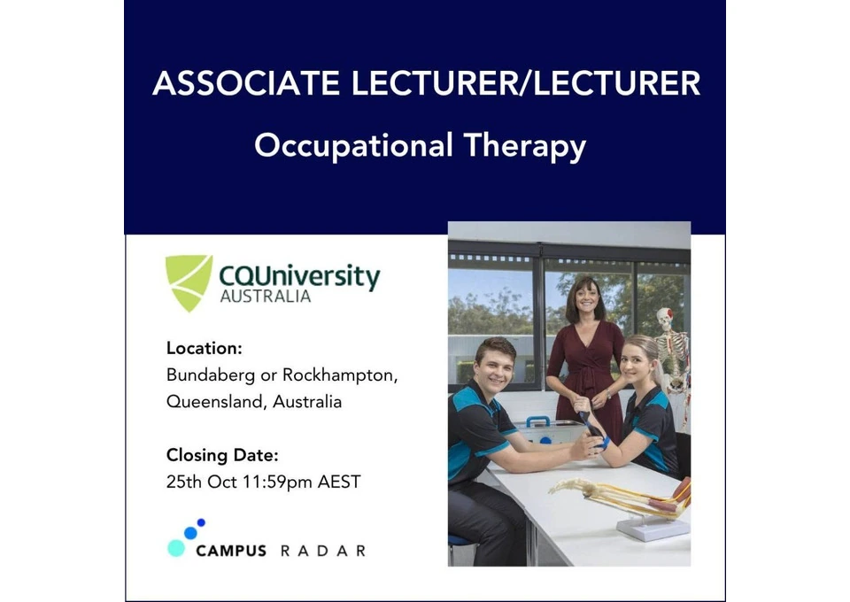 Occupational Therapy Lecturer Jobs in Australia – CQUniversity Hiring