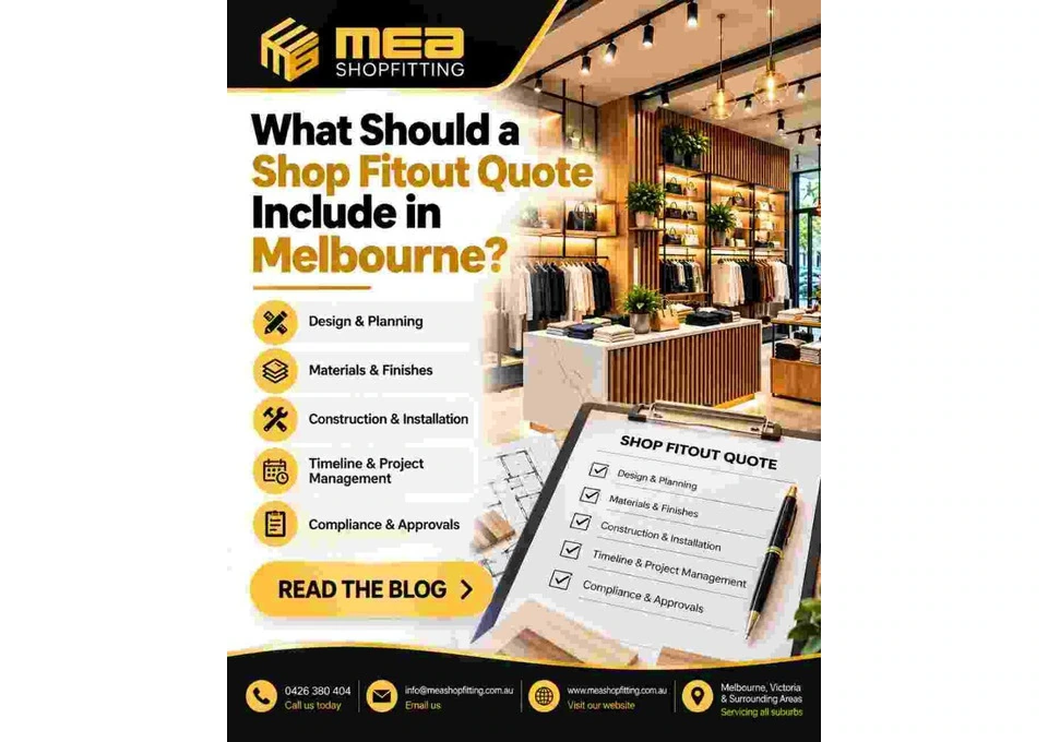 Shop Fitout Quote Melbourne | Retail & Commercial Shopfitters | MEA Shopfitting